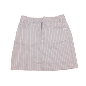 Forever 21 Striped Mini Skirt, Light Blue and White, Size S